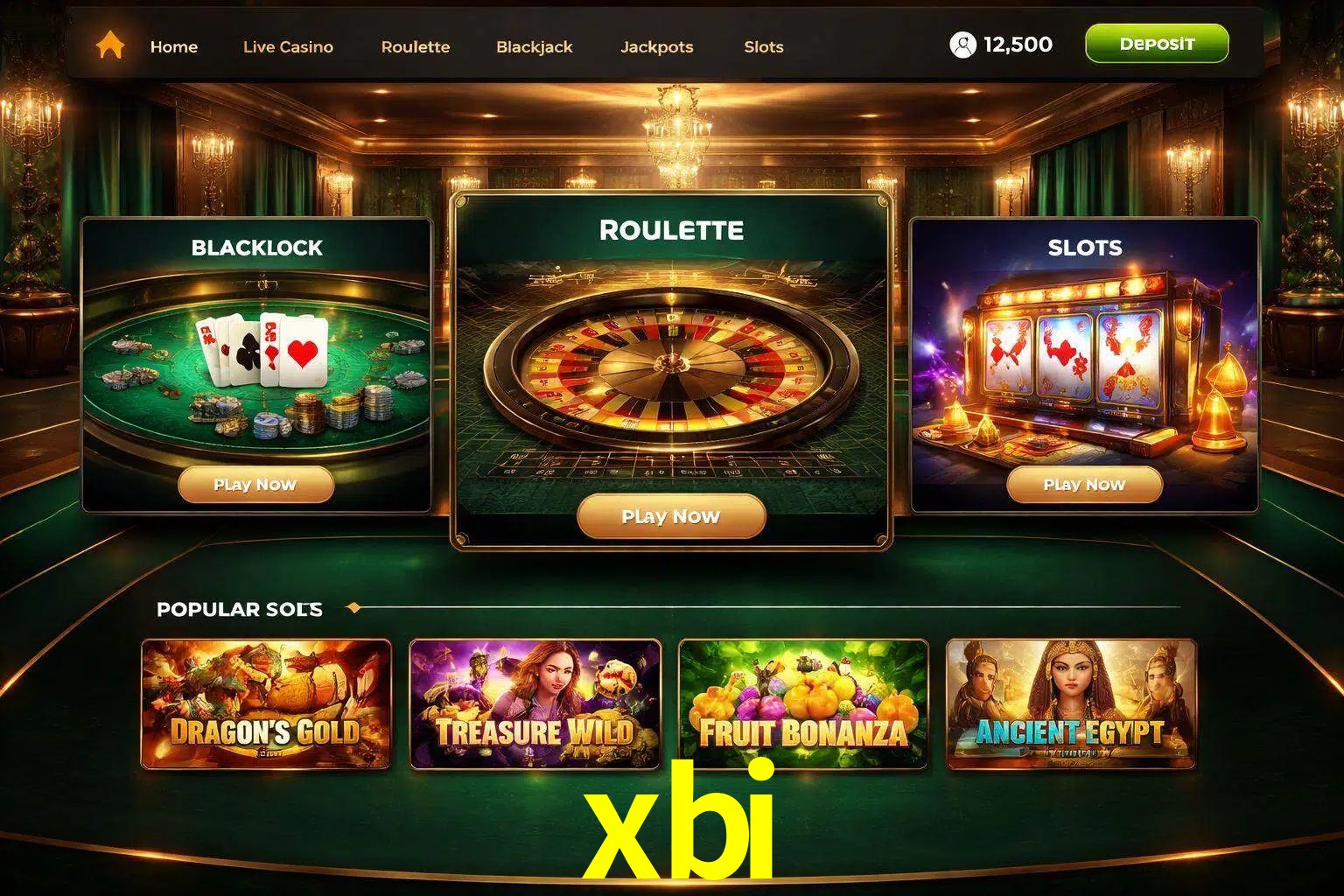 Vista de la plataforma xbi Casino mostrando categorías organizadas de juegos en línea